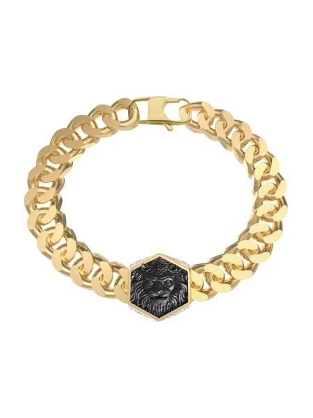 GUESS Náramok zlatá čierna