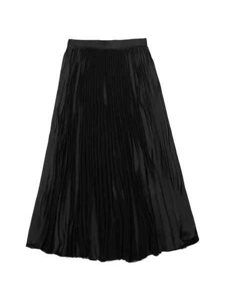 Fustă Jil Sander din satin negru