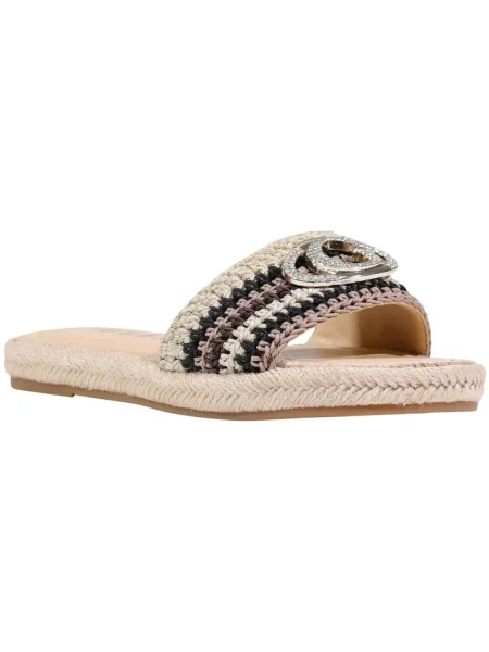 GUESS Saboți KAYLIS brocart / maro mokka / negru bej