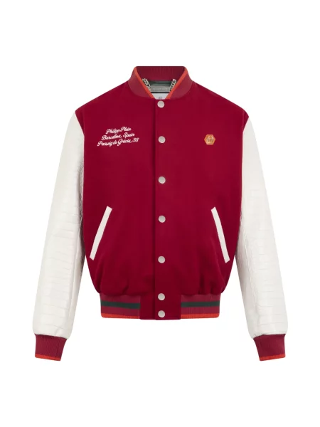 Kurtka bomber Philipp Plein czerwony