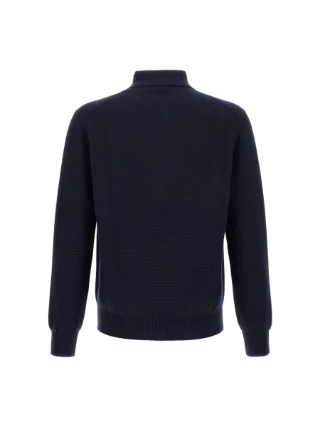 Koszulka polo Zegna z kaszmiru niebieska