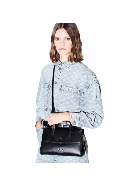 Armani Exchange crossbody kabelka dámska z imitácie kože čierna