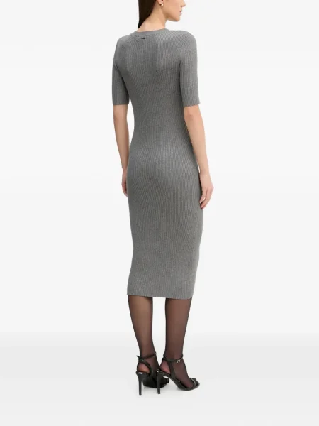Rochie Dkny de costum cu nervuri gri