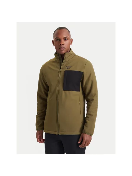 Reebok Softshell kabát Sötétzöld Regular Fit