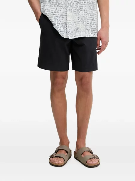 Pantaloni scurți Armani Exchange cu autograf albastru