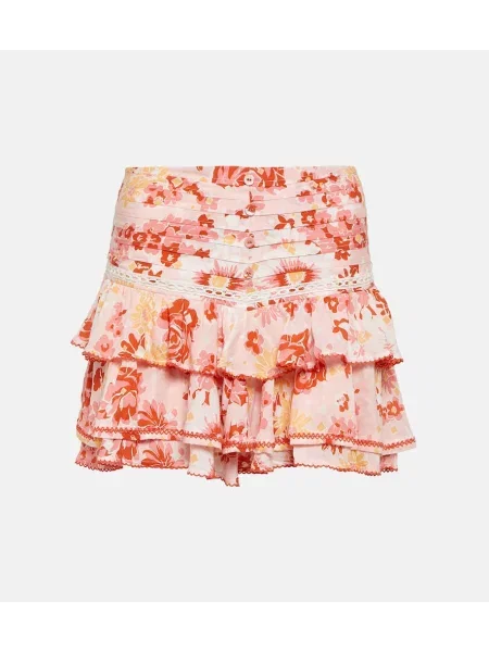 Fustă Poupette St Barth cu volane roz