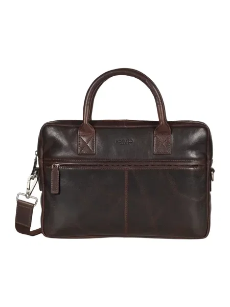 Torba na laptopa Howard London skórzana brązowa