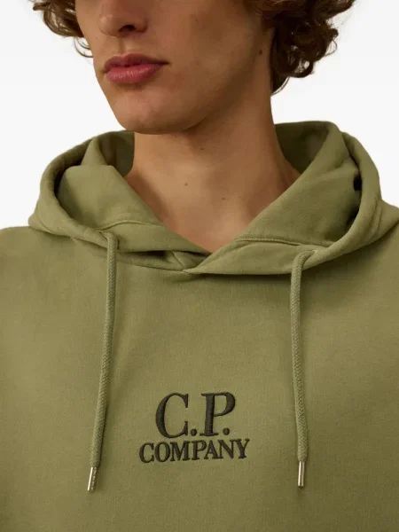 Hanorac cu glugă C.p. Company cu broderie verde