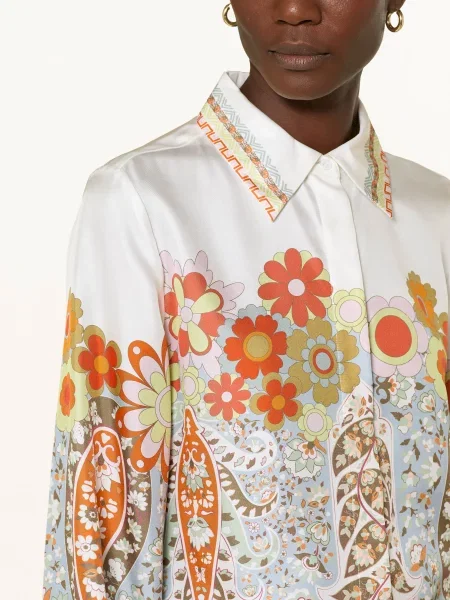 Herzen's Angelegenheit Koszula Z Jedwabiu weiss biała