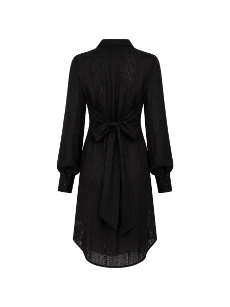 Rochie tip cămașă Liu Jo cu funde negru