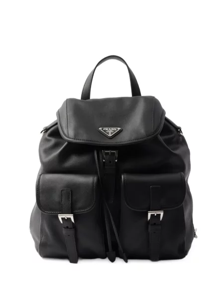 Rucsac Prada din piele negru