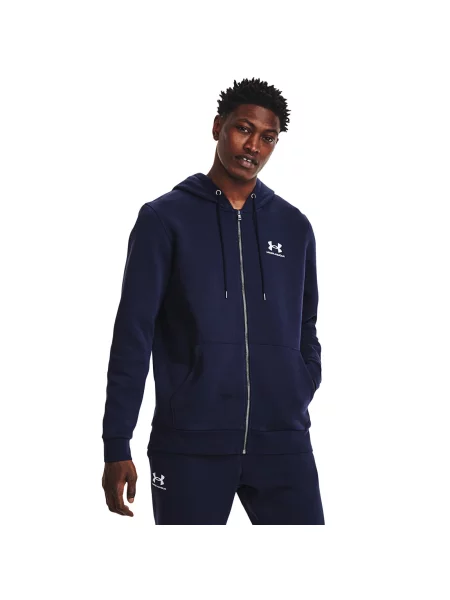 Under Armour bluza granatowy z kapturem gładka biała