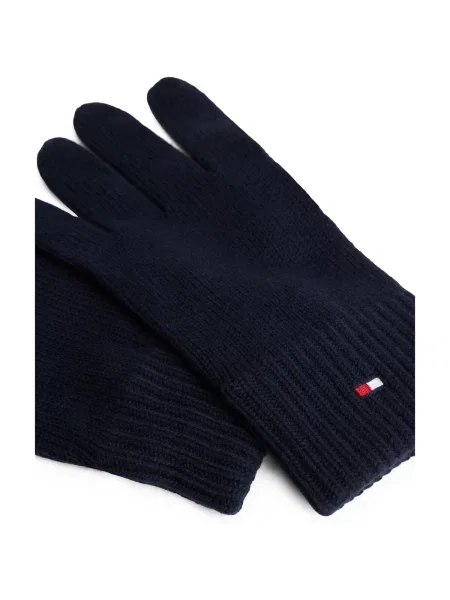 Tommy Hilfiger Mănuși ESSENTIALS cu adaos de cașmir albastru