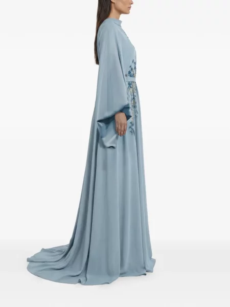 Haftowana sukienka Saiid Kobeisy garniturowa niebieska