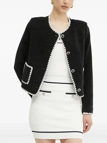 Geacă Guess din țesătură twill negru