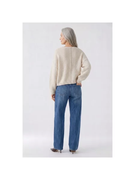Sweter Oui wełniany beżowy