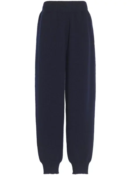 Pantaloni Barrie din cașmir albastru