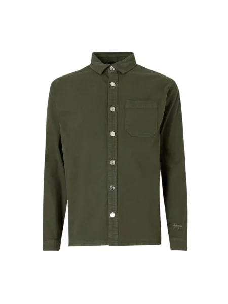 Denim Project Košile Stitch olivová