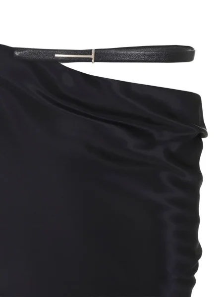 Fustă din piele Tom Ford drapată negru