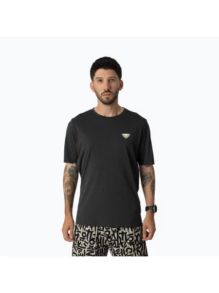 Tricou de alergare pentru bărbați DYNAFIT Trail black negru