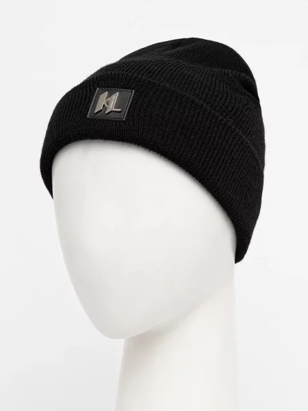 Шапка з вовною Karl Lagerfeld чорний