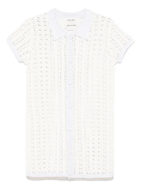 Rochie mini Forte_forte tricotate de costum alb