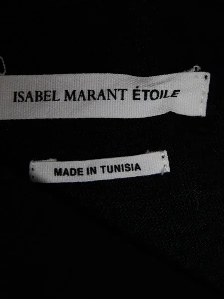 Ленен тениска с v-образно деколте Marant Etoile с V-образно деколте черно