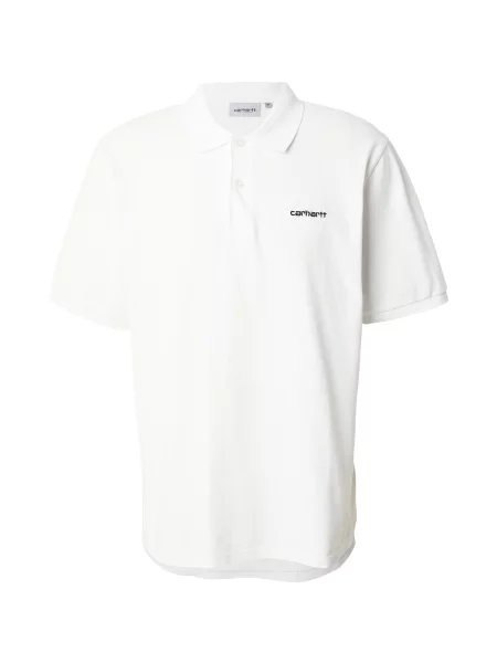 Carhartt WIP polo de S/S Carhartt Script uni alb