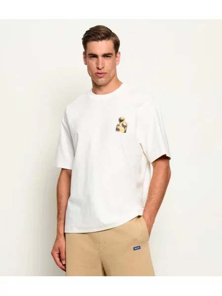 HUGO Tricou Detzi | Relaxed fit negru
