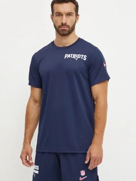 Kratka majica za vadbo Nike New England Patriots mornarsko modra