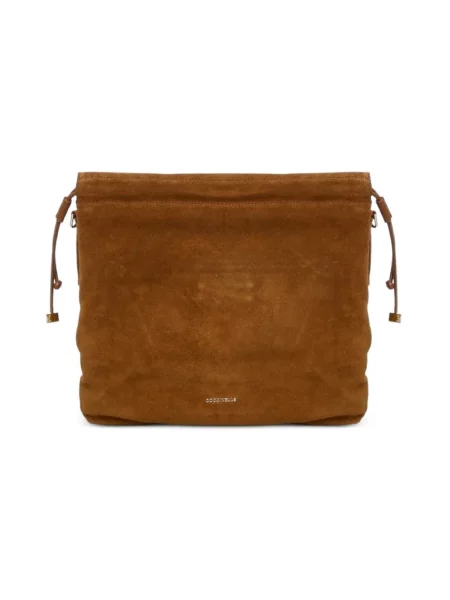 Torebka crossbody Coccinelle zamszowa brązowa