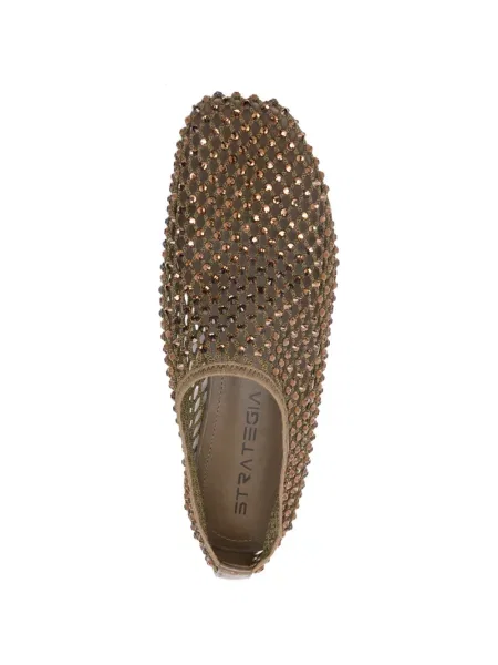 Pantofi cu toc Strategia Shoes cu mărgele verde