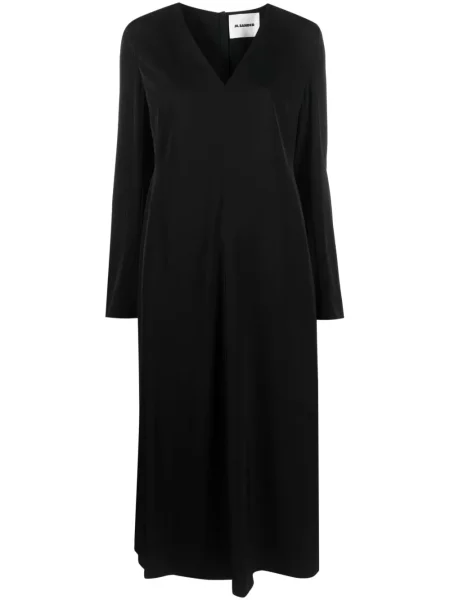 Rochie maxi Jil Sander până la genunchi de costum negru