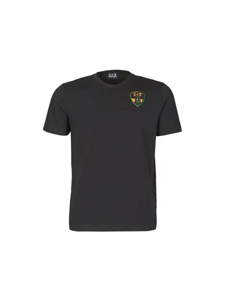 Nogomet majica Emporio Armani Ea7 s kratkimi rokavi črna