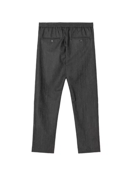 Pantaloni Barena cu model herringbone gri