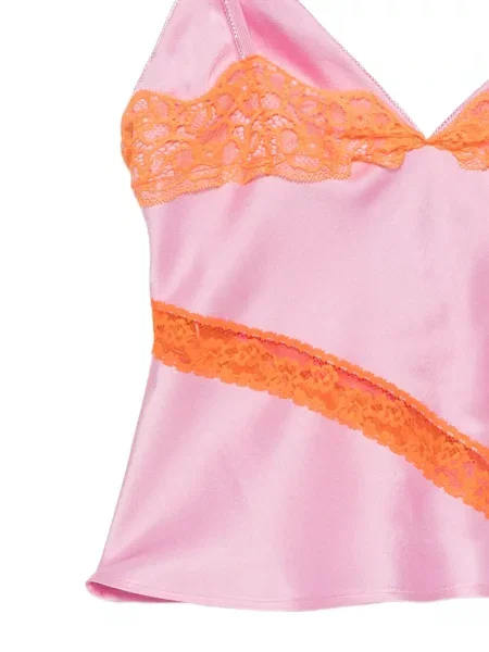 Top Msgm din dantelă roz