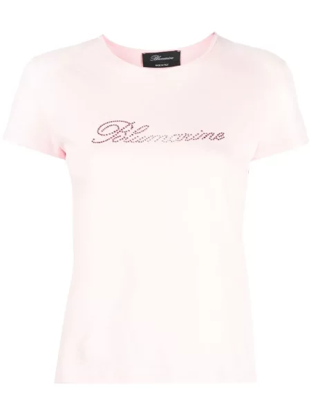 Tricou Blumarine cu decolteu rotund roz