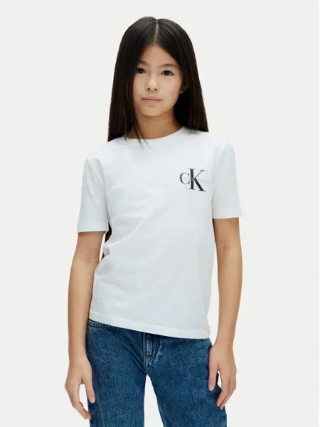 Calvin Klein Jeans Tričko světle šedá / černá bílá