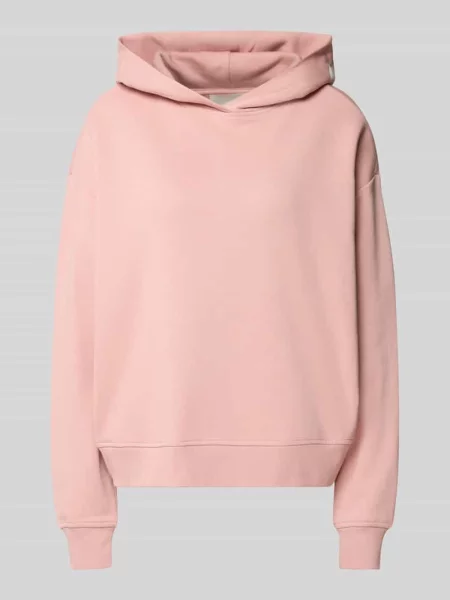 Bluza z kapturem o kroju oversized z bawełny Closed różowa