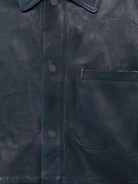 Kurtka skórzana Peuterey niebieska