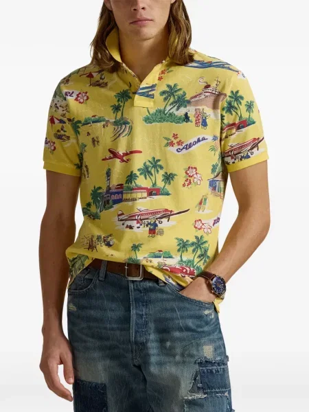 Scurt cămașă Polo Ralph Lauren cu cordon tricotate albastru