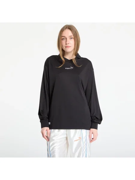 Блуза Puma с дълъг ръкав от джърси черно