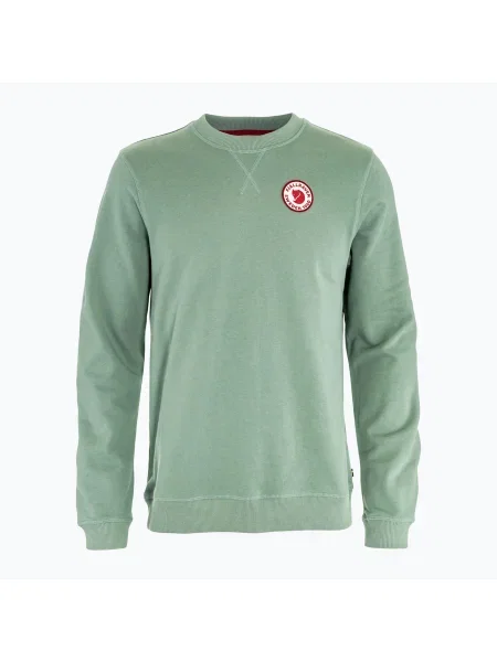Pulover Fjallraven cu autograf verde