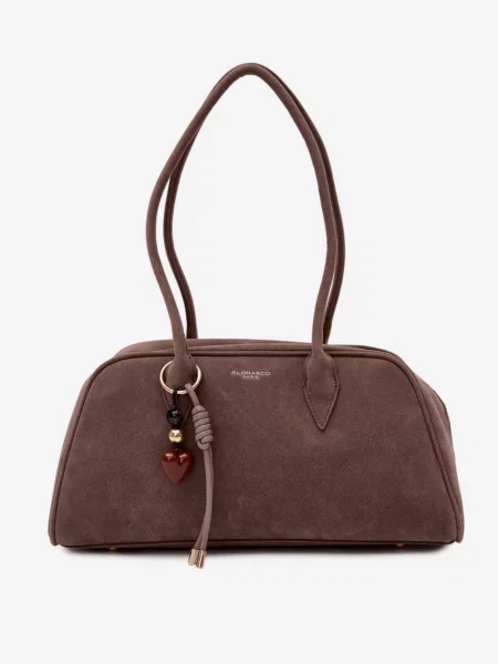 Geantă Flora & Co din piele maro