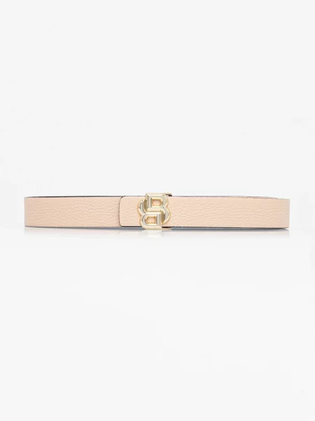 Кожаный ремень Boss с ремешками черный