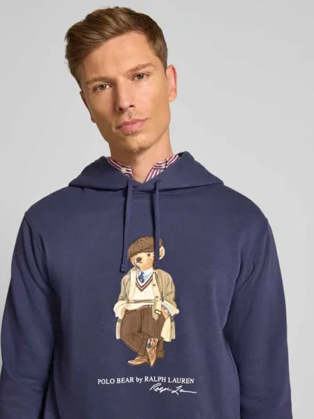 Bluza z kapturem Polo Ralph Lauren z kapturem niebieska