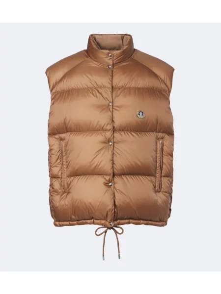 Reverzibilní péřová vesta Moncler Tibb béžová