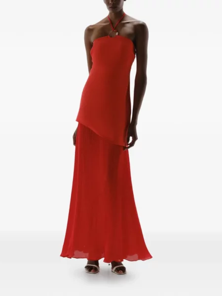Rochie maxi Baobab cu gât halter roșu