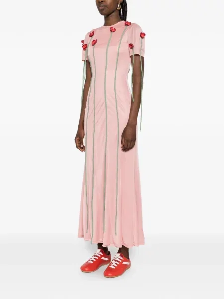 Rochie midi Moschino cu model floral roz