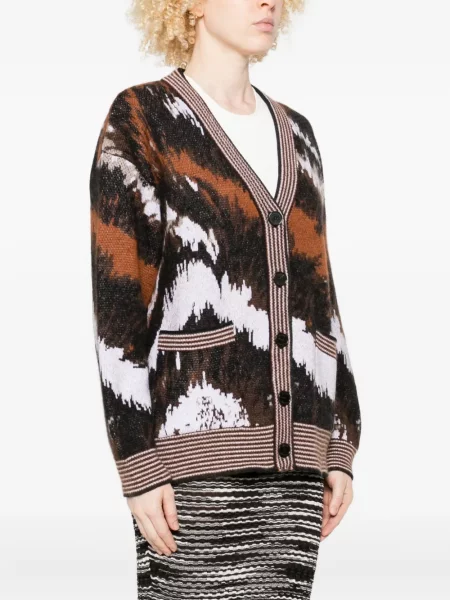 Cardigan Missoni cu imagine cu imprimeu abstract negru
